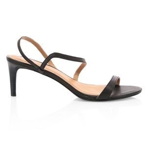 Joie Black Strappy Madi Leather Slingback High Heel Sandals EUC Size 36.5